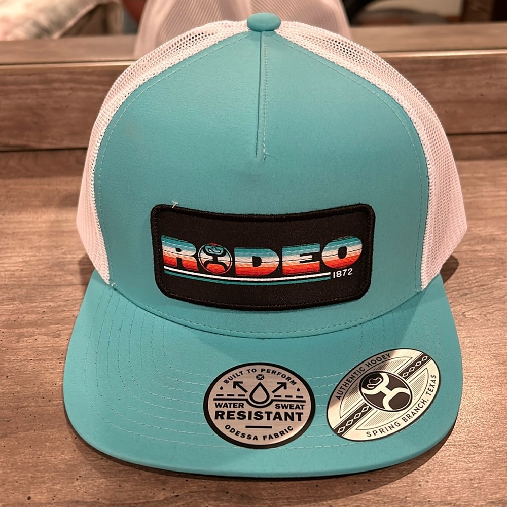 Turquoise and White Women's Cap